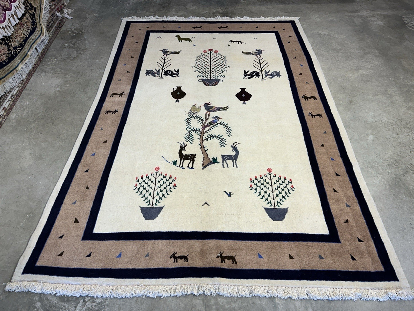 6’5”x9’6” Hand-Knotted 100% Wool Pile Oriental Area Rug - Carpet