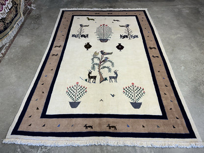 6’5”x9’6” Hand-Knotted 100% Wool Pile Oriental Area Rug - Carpet