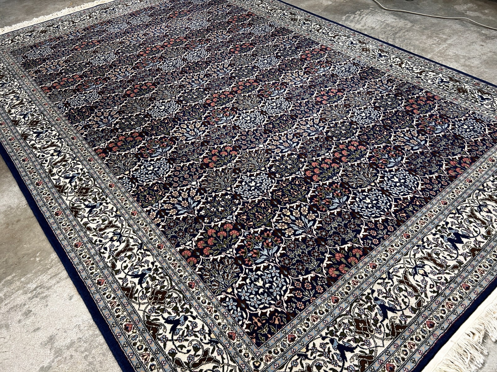 7'3"x10'10'' Hand-Knotted 100% Wool Pile Hereke Area Rug