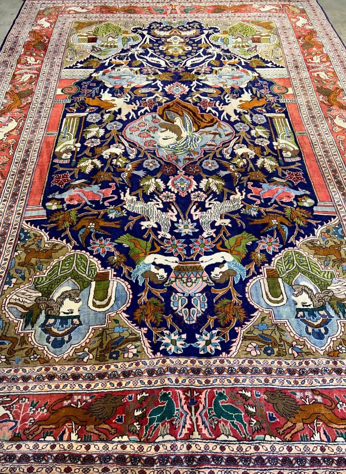 8'4"x11'10" Hand-Knotted 100% Wool Pile Pictorial Kolyayie Rug