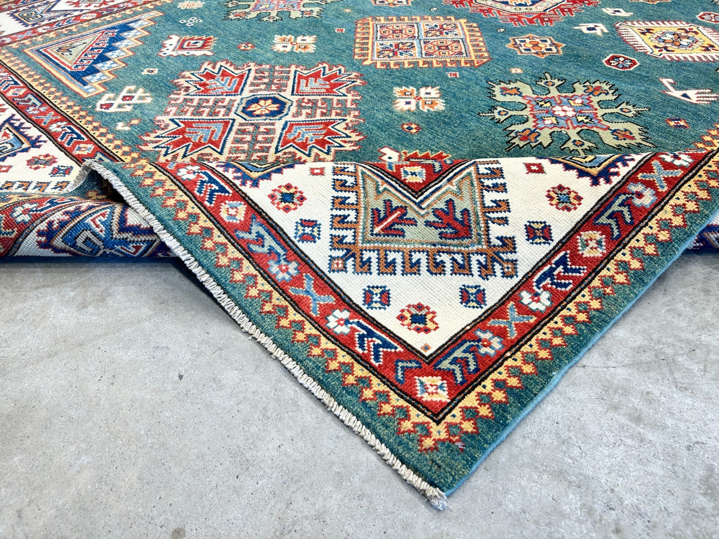 7'x10' Hand-Knotted 100% Wool Carpet - Fine Kazak Area Rug