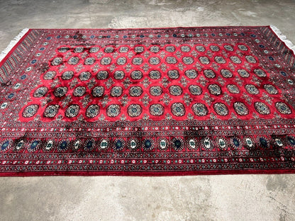 6'1" x 8'10" Hand-Knotted 100% Wool Pile Bokhara Area Rug - Handmade Carpet