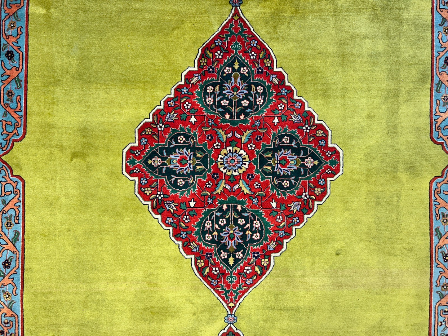 8'2"x11'3" One-of-a-Kind Hand-Knotted 100% Wool Pile Tabrize Carpet - Area Rug