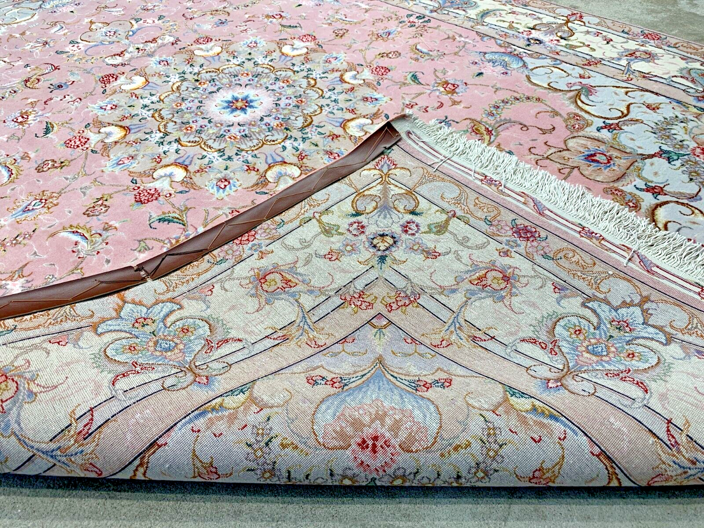 5'x7'2" Very Fine Hand-Knotted Wool & Silk Blend Tabrize Carpet - Area Rug