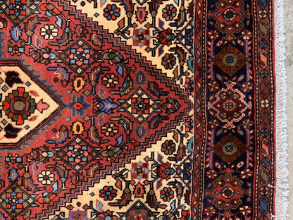 4'3"x6'6" Hand-Knotted 100% Wool Pile Bijare Gholtoghe Carpet - Area Rug