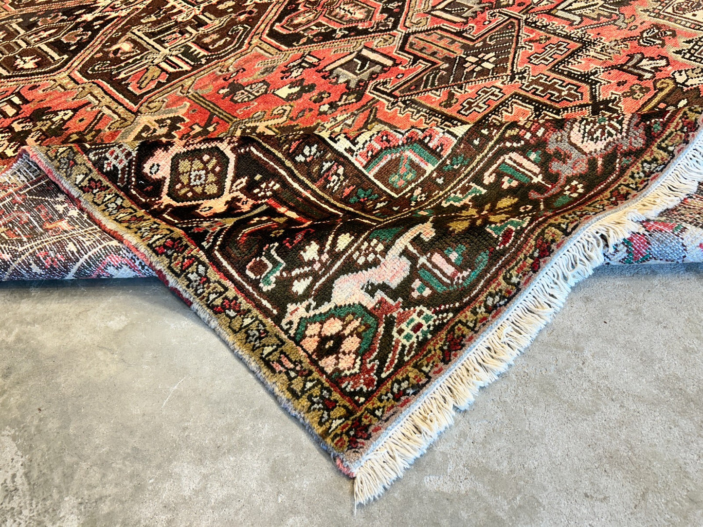 8'5"x11'10" Hand-Knotted 100% Wool Pile Herize Rug