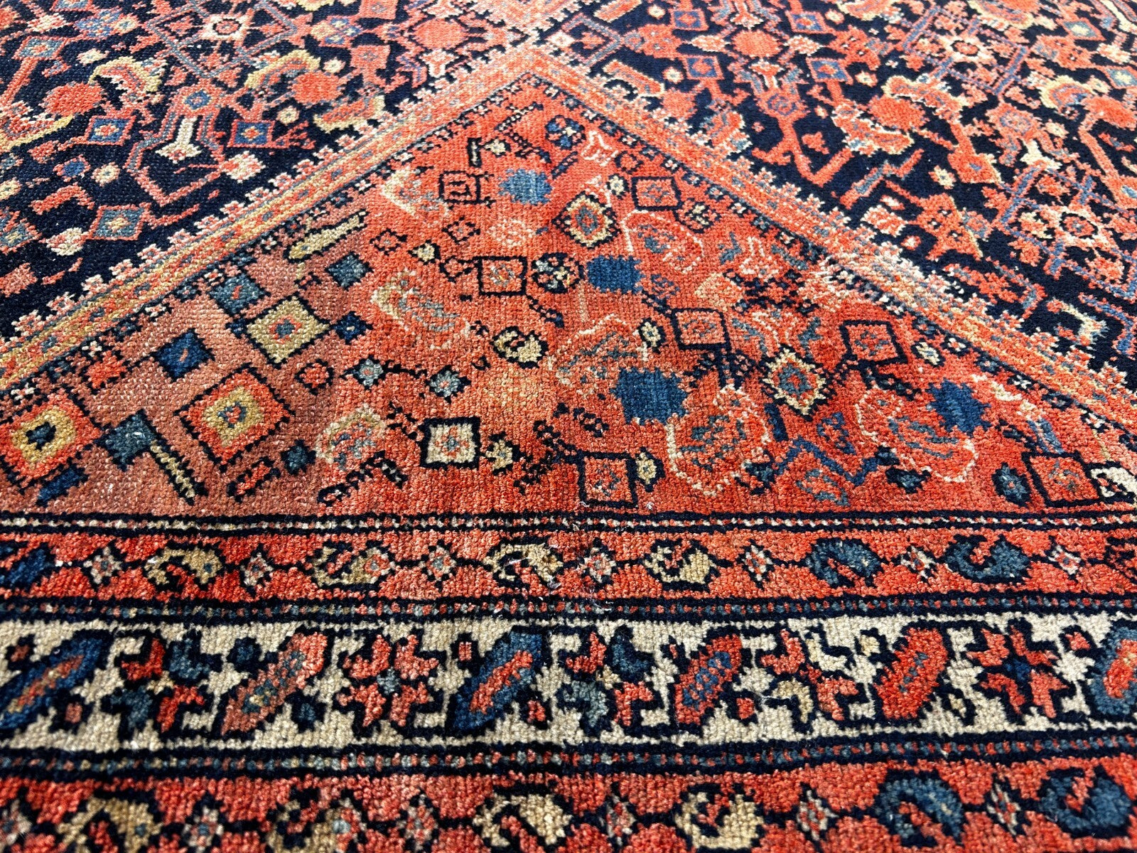 3'8" x 9'11" Hand-Knotted 100% Wool Pile - Malayere Runner