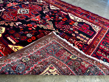 5'6" x 9'1'' Hand-Knotted 100% Lamb Wool Pile Nahavande Area Rug - Carpet