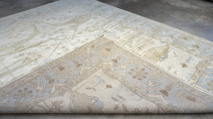 8'x10' Hand-Knotted 100% Lamb Wool Oushak Carpet - Area Rug