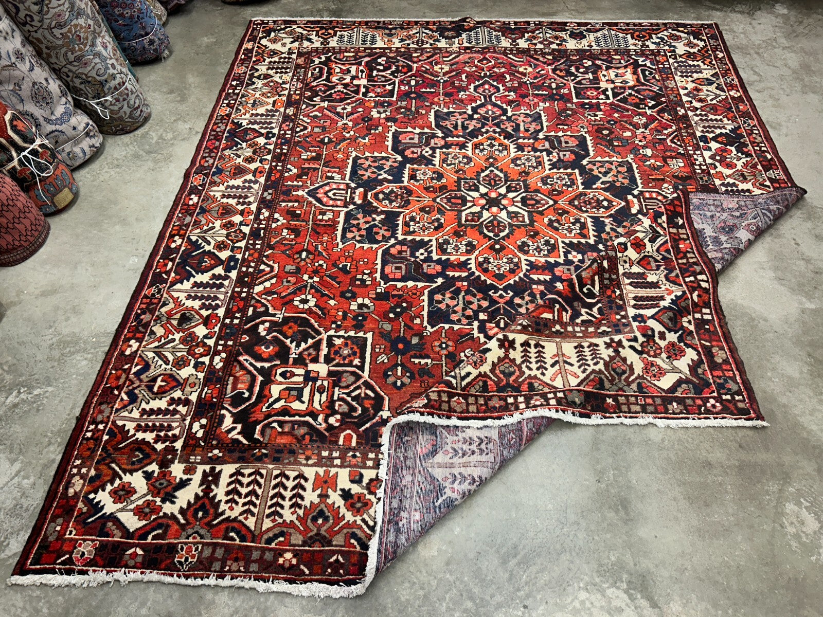 10'3"x12'2" Hand-Knotted 100% Wool Pile Bakhtiarie Rug
