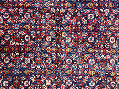 10'5"x14' Hand-Knotted 100% Wool Pile All-over Herati Rug