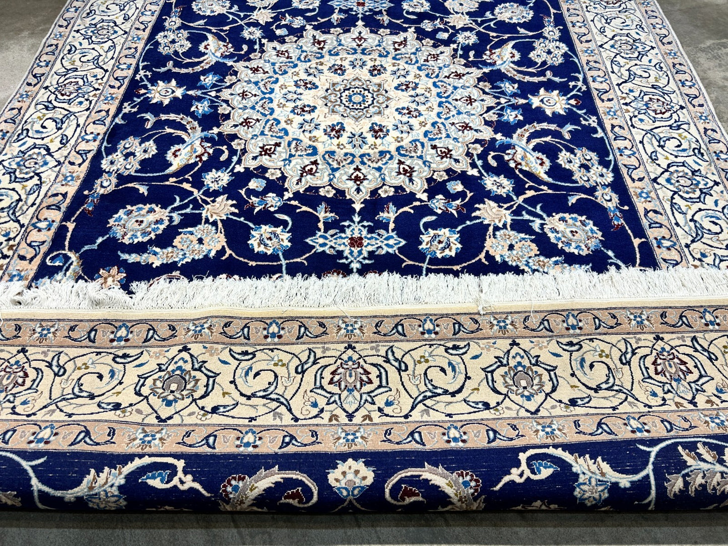 6'5"x10'1" Hand-Knotted Silk & Wool Blend Carpet - Naine Area Rug