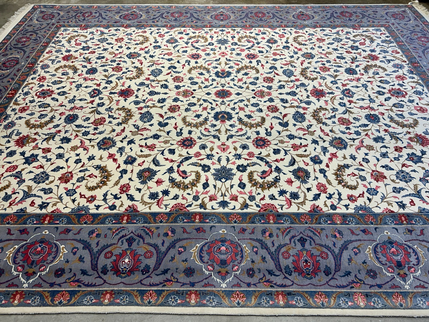 9'2"x12'1" Hand-Knotted 100% Wool Pile Oriental Rug