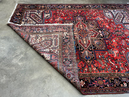 8'2"x11'1" Hand-Knotted 100% Wool Pile Herize Rug