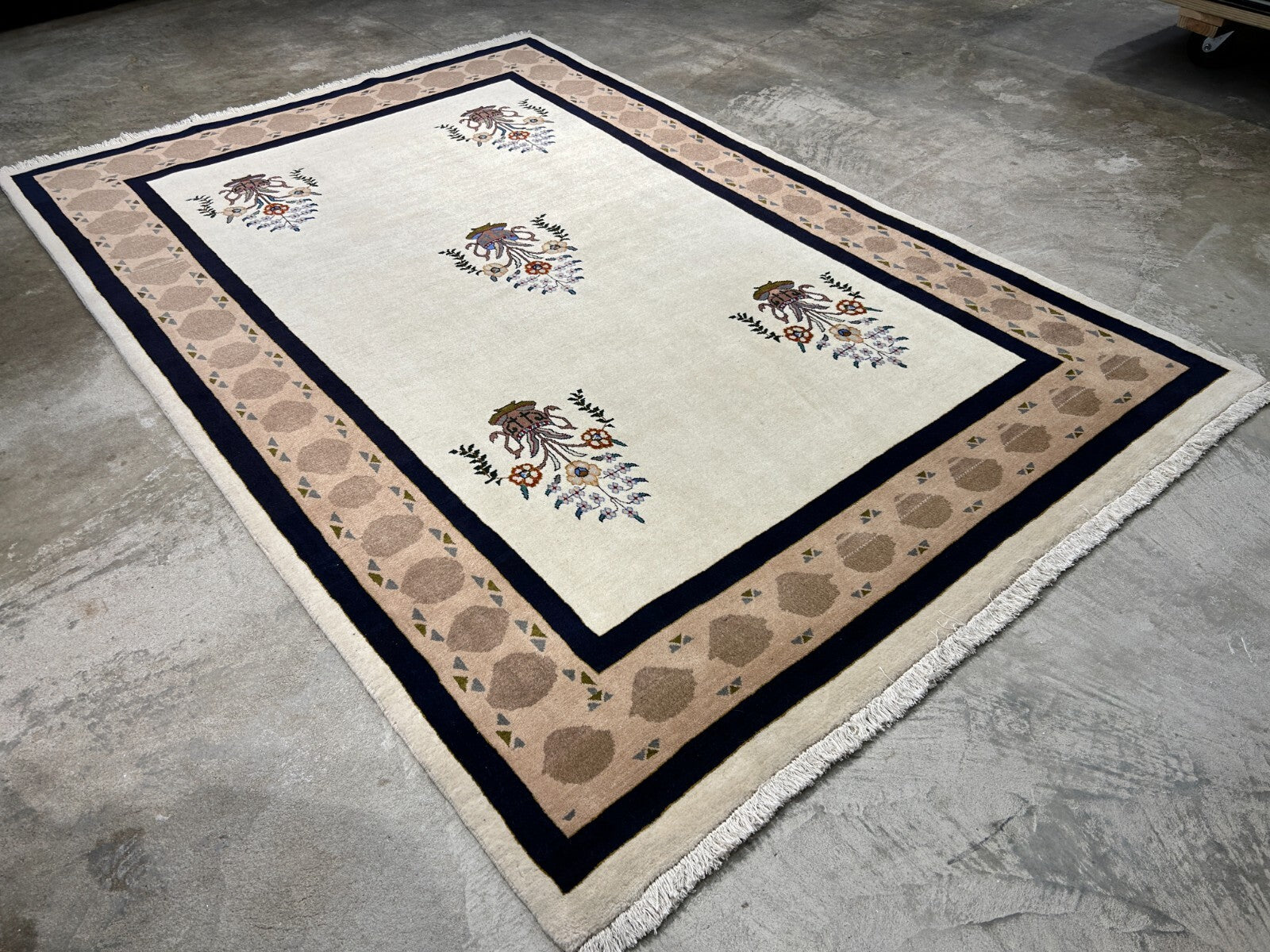 6'4"x9'5" Hand-Knotted 100% Wool Carpet - Gabeh Area Rug