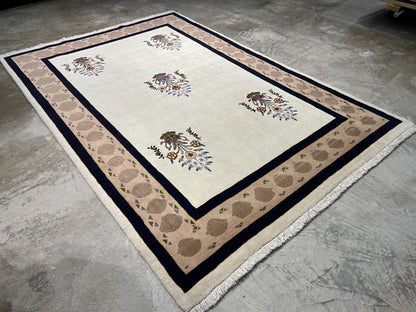 6'4"x9'5" Hand-Knotted 100% Wool Carpet - Gabeh Area Rug