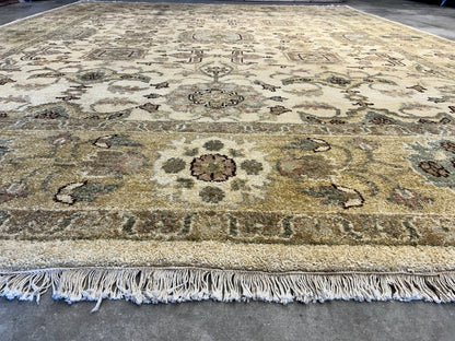 9'x12' Hand-Knotted 100% Wool Pile Oriental Rug