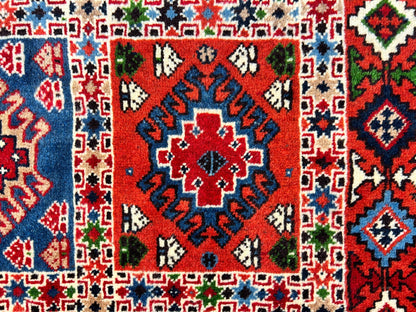 2'7"x4'2" Hand-Knotted 100% Wool Pile Yalamehe Rug