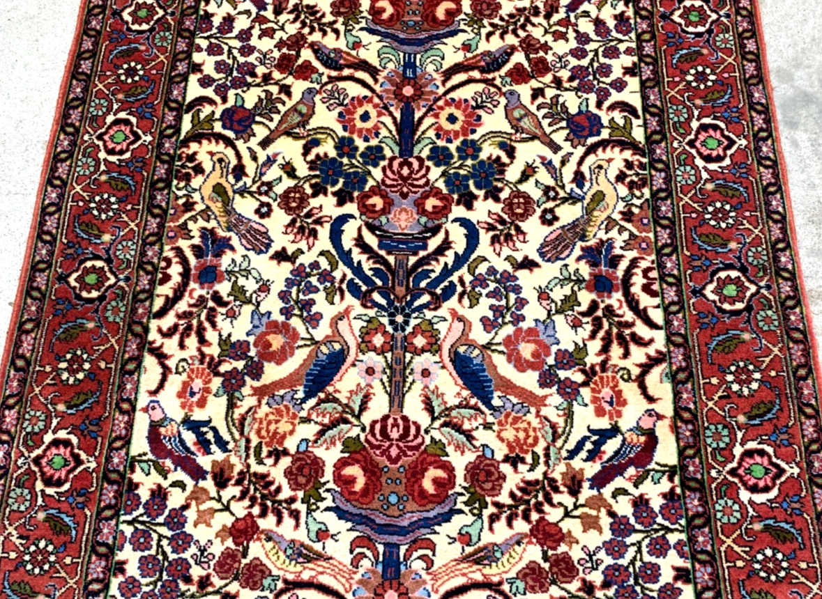 2'9"x4'6'' Hand-Knotted 100% Wool Pile Bidjare Area Rug - Area Carpet