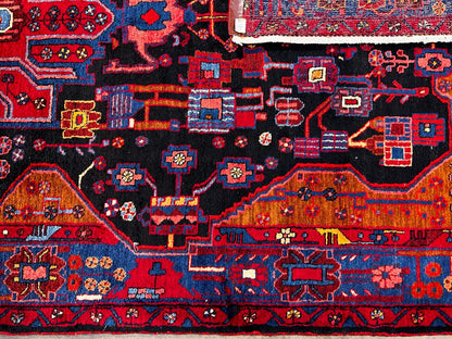 5'4" x 10' Hand-Knotted 100% Wool Pile Hamadane Area Rug