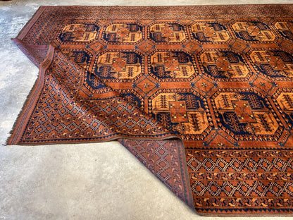 8'8"x12'1" Hand-Knotted 100%  Wool Pile Bokhara Rug
