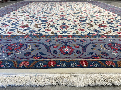 9'2"x12'1" Hand-Knotted 100% Wool Pile Oriental Rug