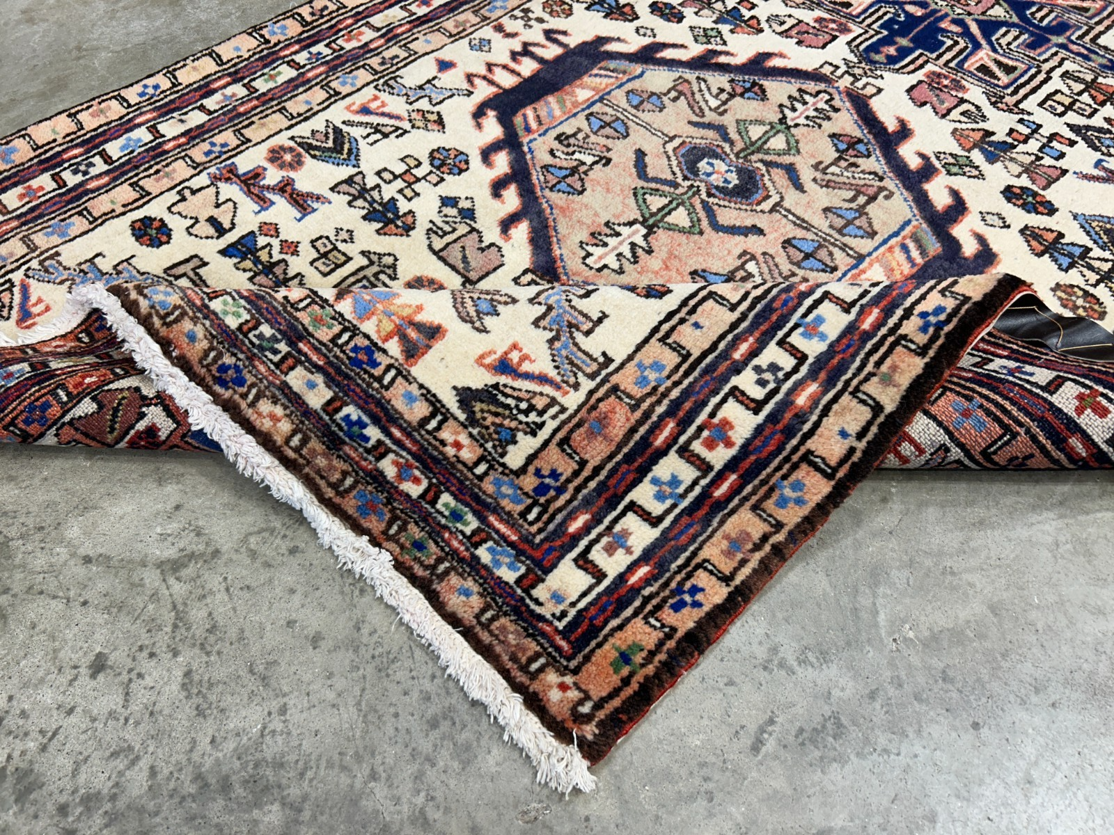 3'8"x5'2" Hand-Knotted 100% Wool Pile Karaja Area Rug - Carpet