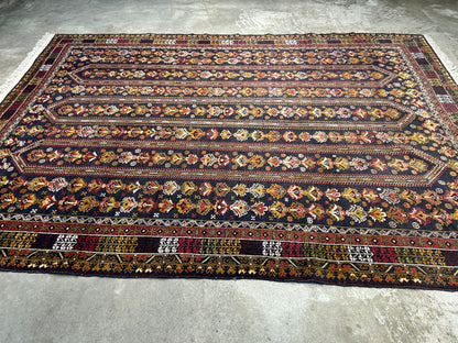 6'5"x8'9" Hand-Knotted 100% Wool Pile Balouchi Carpet - Area Rug