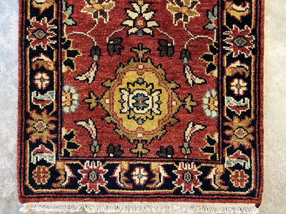 2'6"x8'1" Hand-Knotted 100% Wool Pile Runner Rug - Carpet