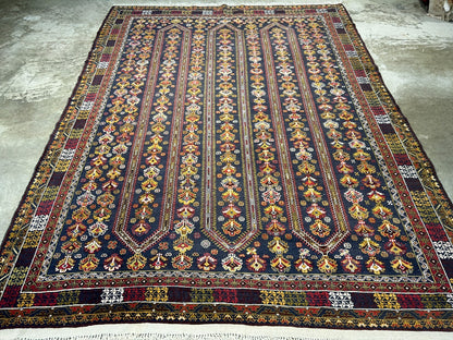 6'5"x8'9" Hand-Knotted 100% Wool Pile Balouchi Carpet - Area Rug