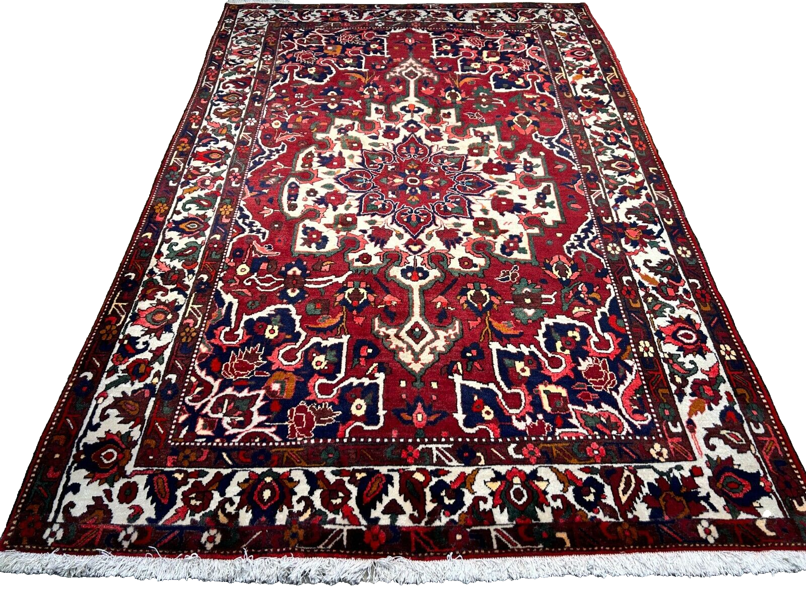 6'8"x9'9" Hand-Knotted 100% Wool Pile Bakhtiarie Carpet - Area Rug