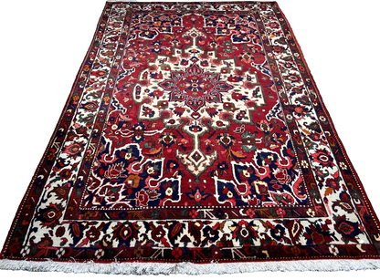 6'8"x9'9" Hand-Knotted 100% Wool Pile Bakhtiarie Carpet - Area Rug
