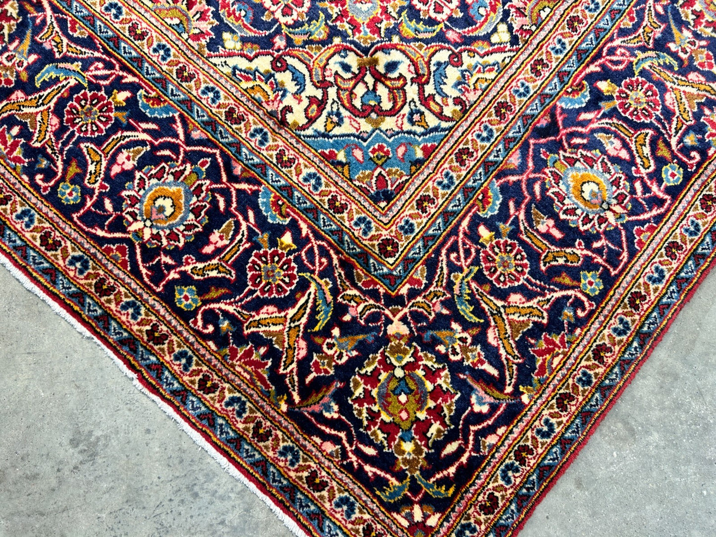 6'4"x9'11" Hand-Knotted 100% Wool Pile Kashanne Carpet - Area Rug