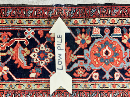 Collector Item - 9'x11'6" Hand-Knotted 100% Wool Pile Serapie Carpet - Area Rug