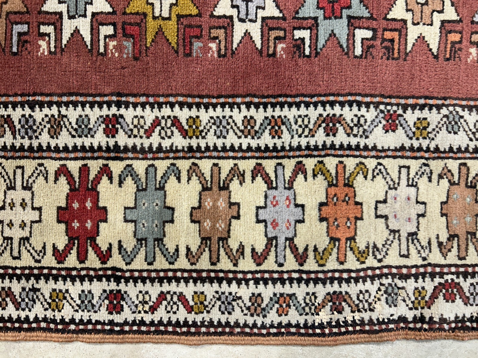 3'x5' Antique Hand-Knotted 100% Wool Pile Caucasian Area Rug - Carpet