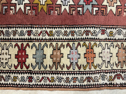 3'x5' Antique Hand-Knotted 100% Wool Pile Caucasian Area Rug - Carpet