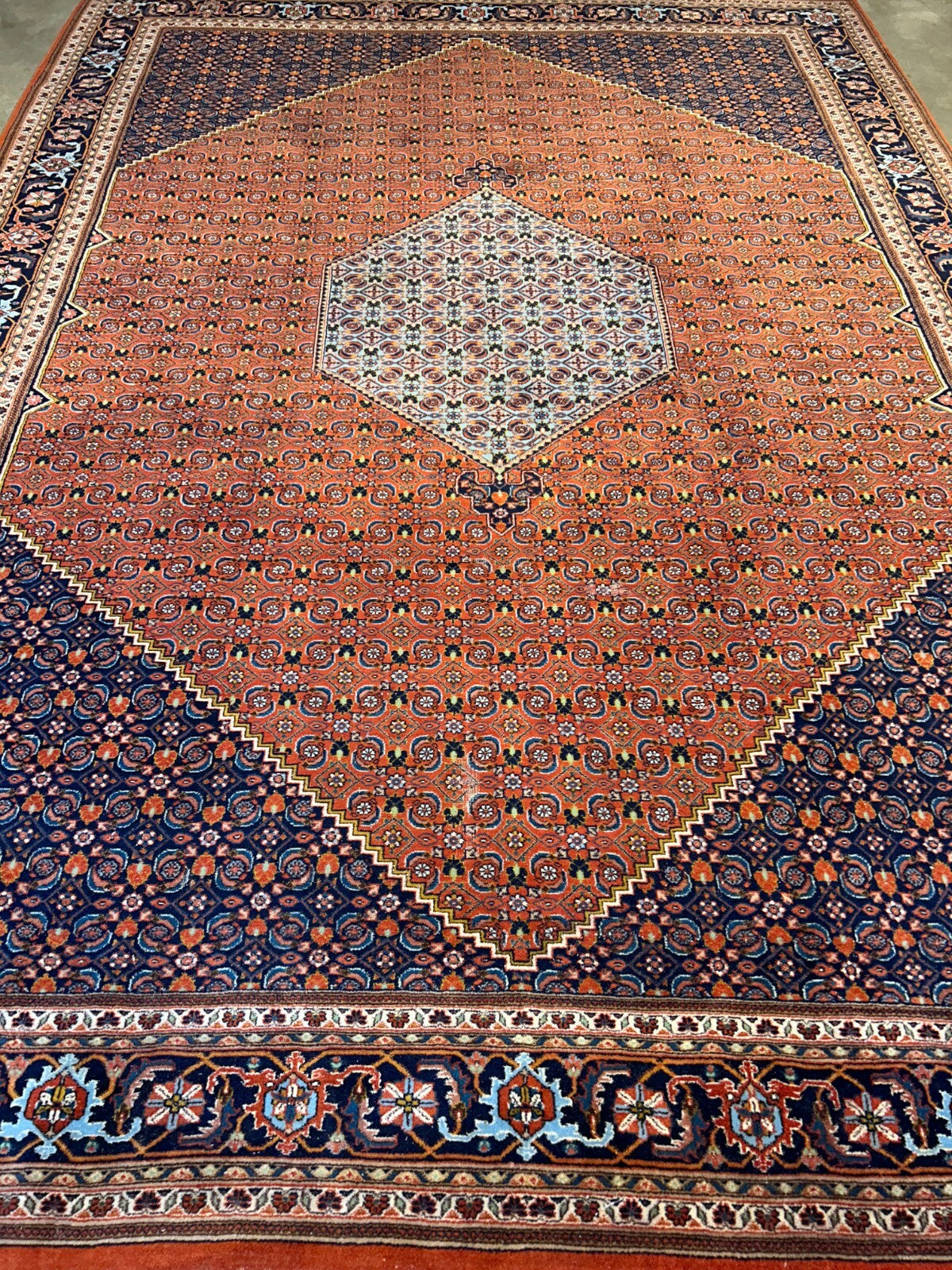 8'6"x12' Hand-Knotted 100% Wool Pile IndoBijar Rug