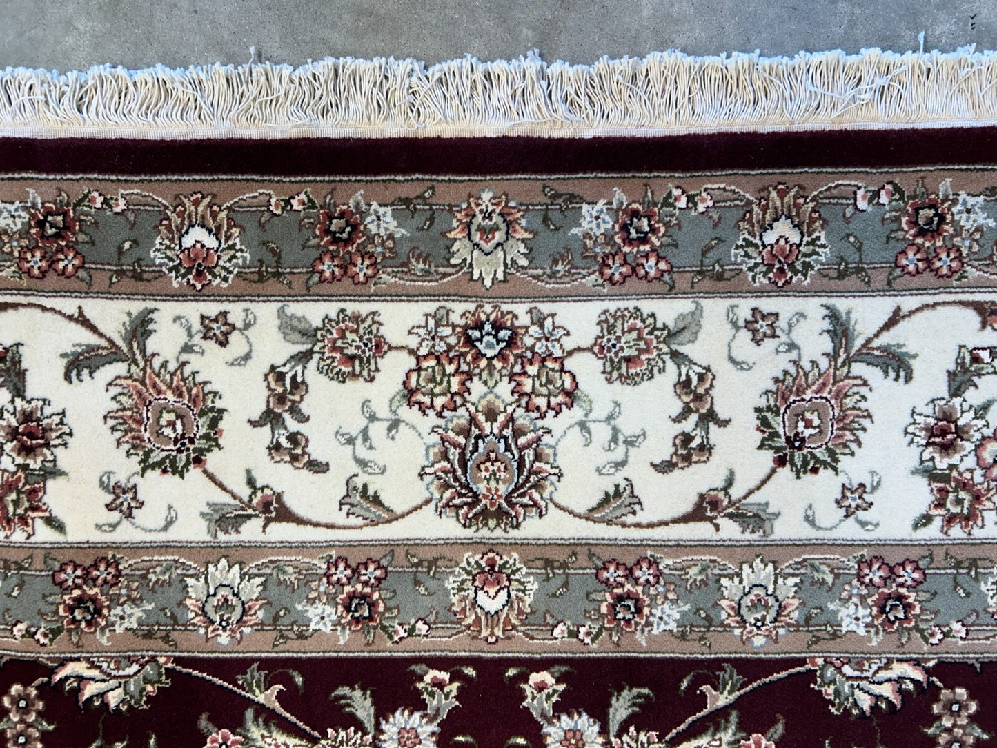 9'x12' Hand-Knotted Wool & Silk Pile SinoPersian Rug