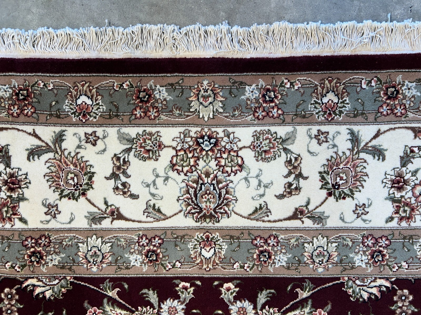 9'x12' Hand-Knotted Wool & Silk Pile SinoPersian Rug