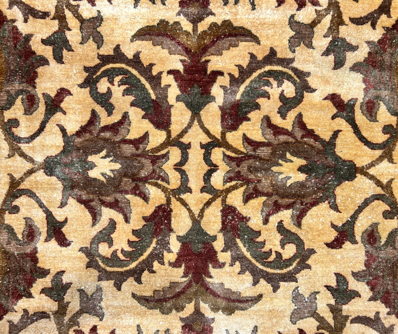 6'6"x9'6'' Hand-Knotted Indian Wool Pile Handmade Area Rug - Carpet