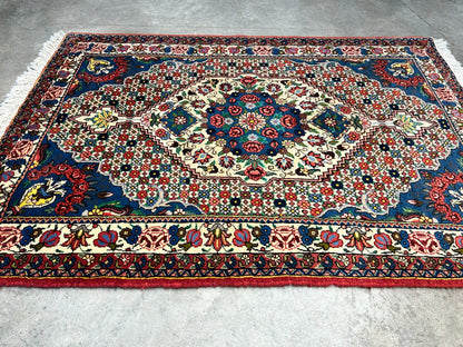 3'5"x4'11" Hand-Knotted 100% Lamb Wool Bakhtiarie Area Rug