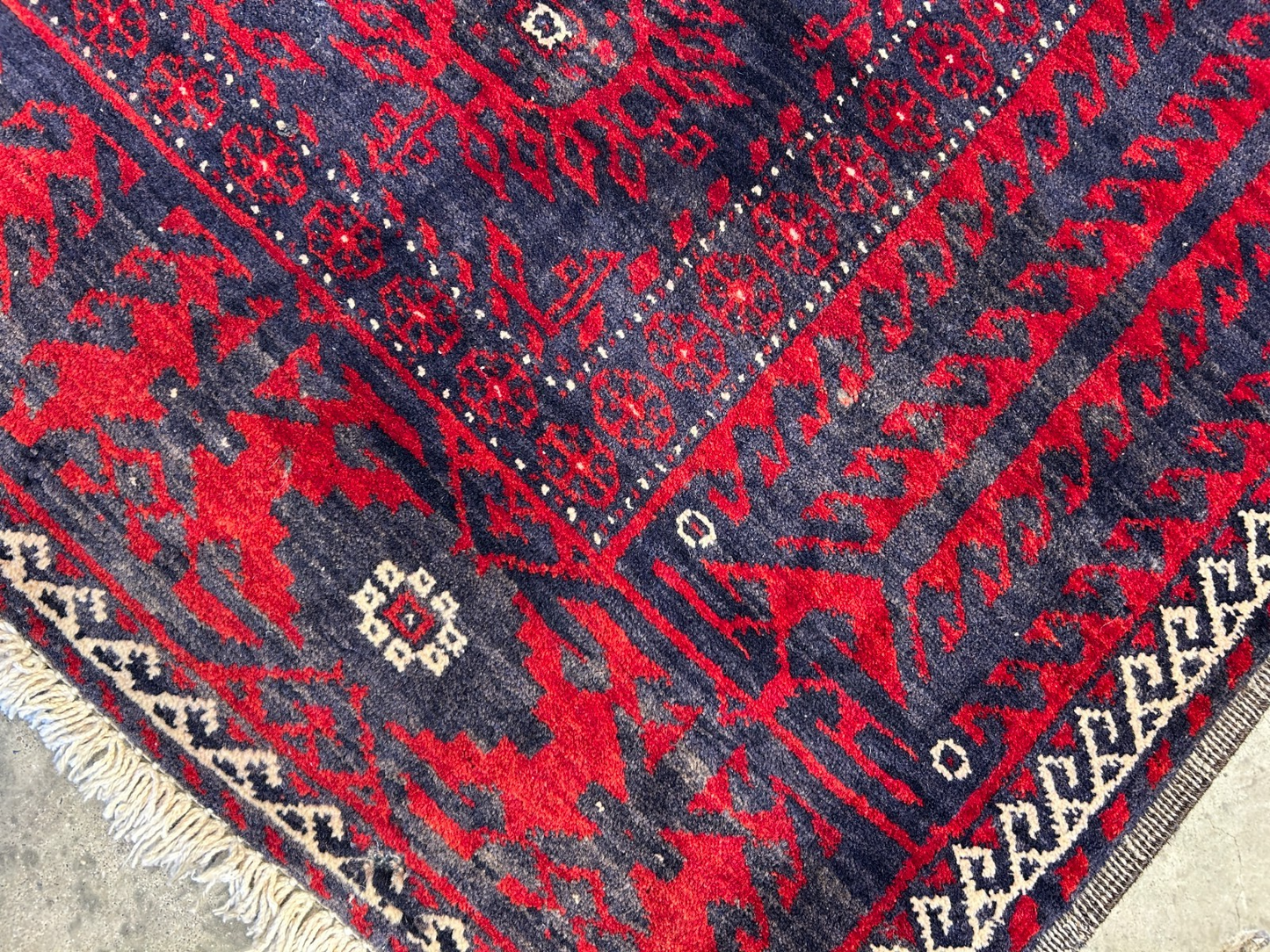 3'8"x6'7" Hand-Knotted 100% Wool Pile Balouchi Area Rug - Carpet