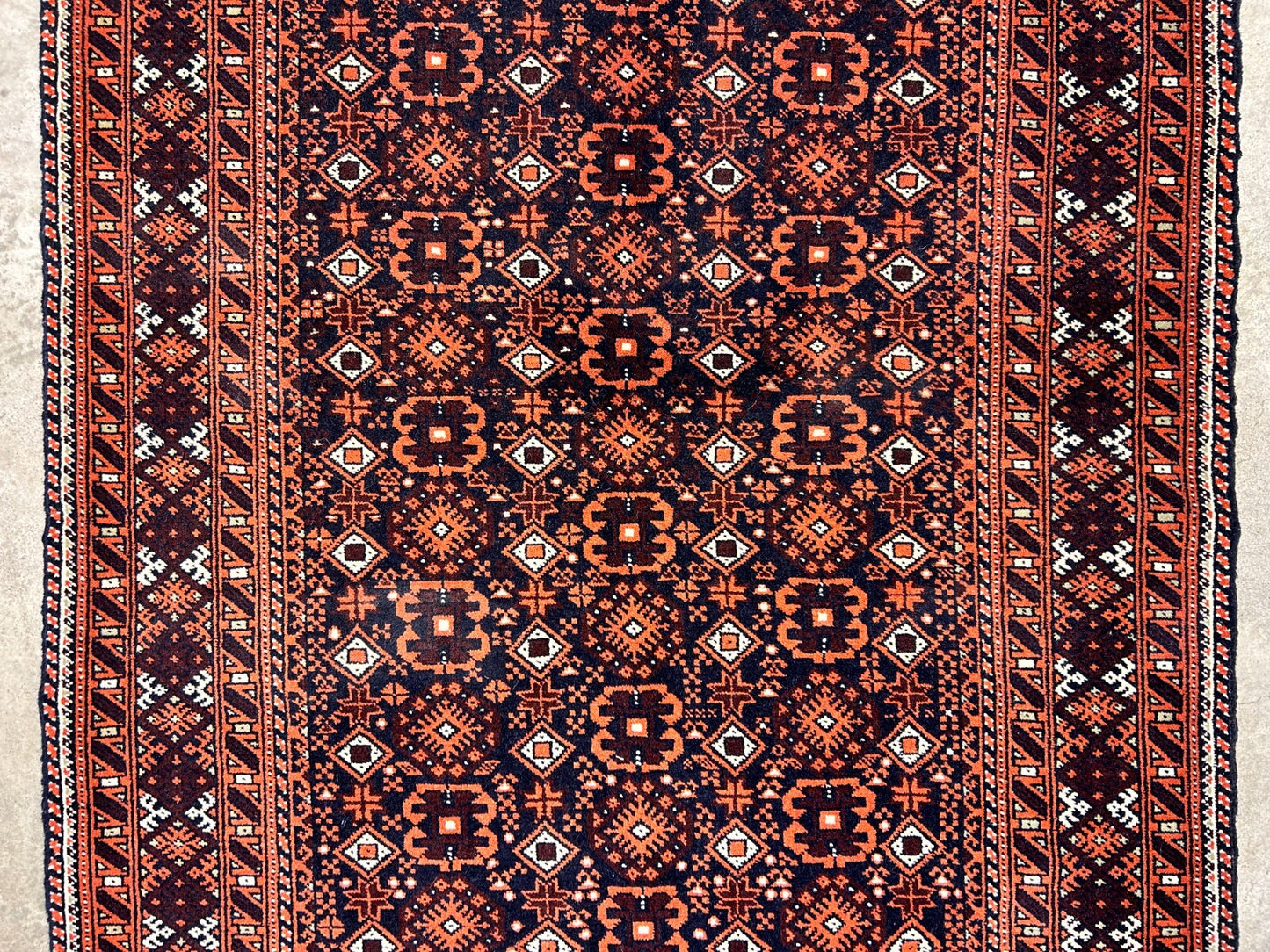 3'2"x4'6" Hand-Knotted 100% Wool Pile Afghan Area Rug