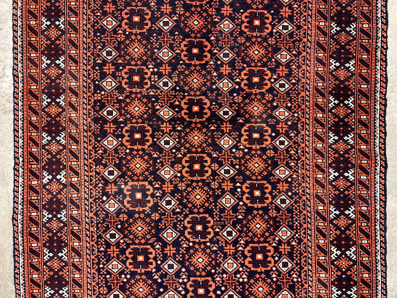 3'2"x4'6" Hand-Knotted 100% Wool Pile Afghan Area Rug