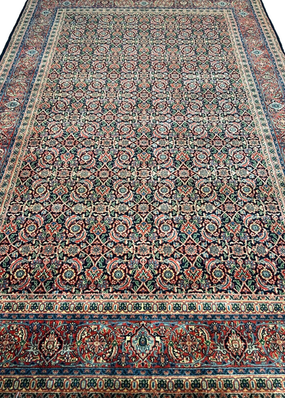 6'x9'2" Hand-Knotted 100% Wool Pile Herati Carpet - Area Rug