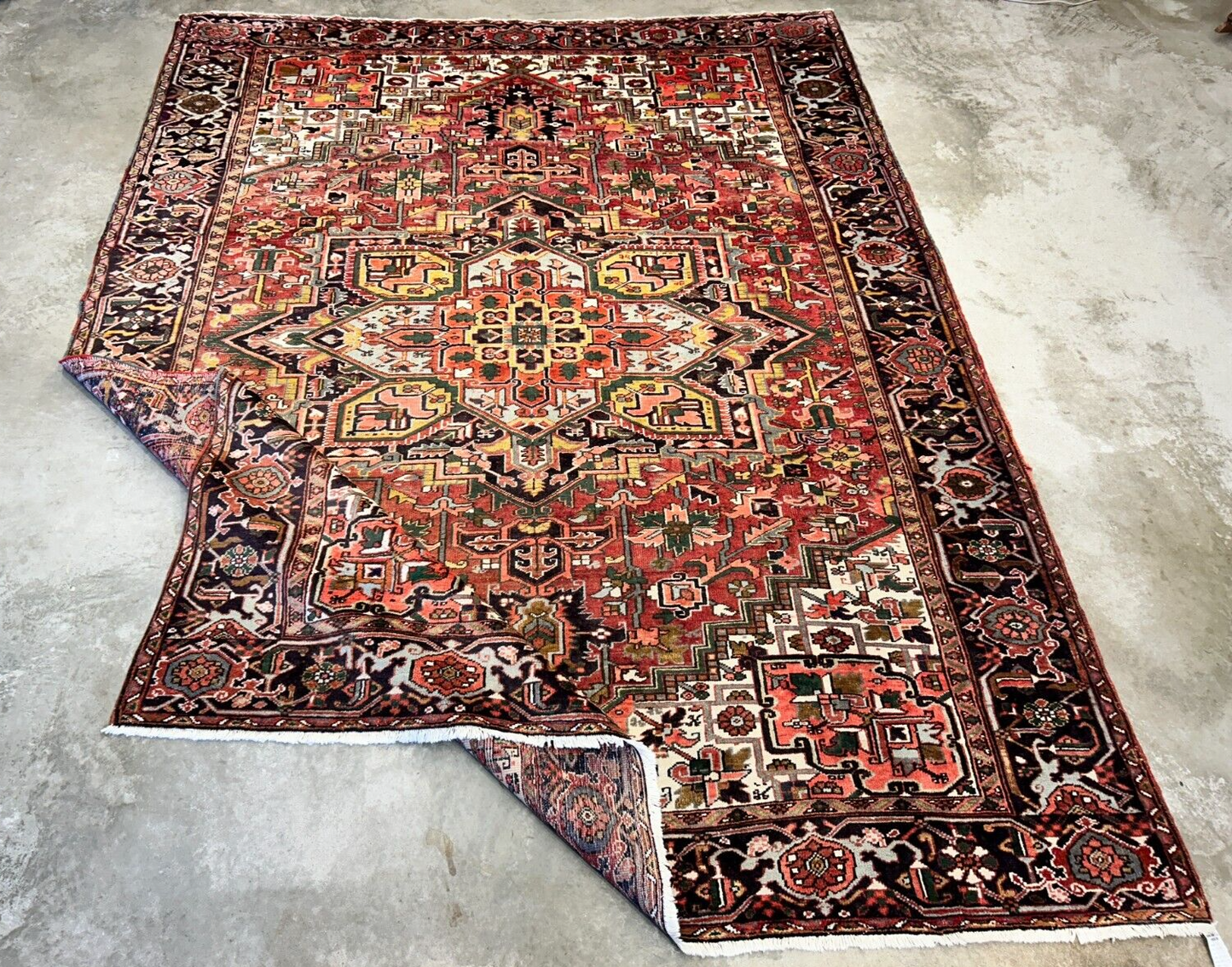 9'7"x12'8" Hand-Knotted 100% Lamb Wool Herize Carpet - Area Rug
