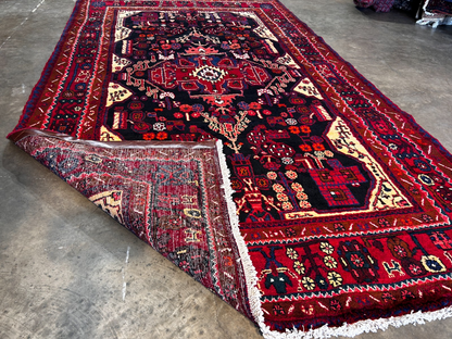 5'6" x 9'1'' Hand-Knotted 100% Lamb Wool Pile Nahavande Area Rug - Carpet