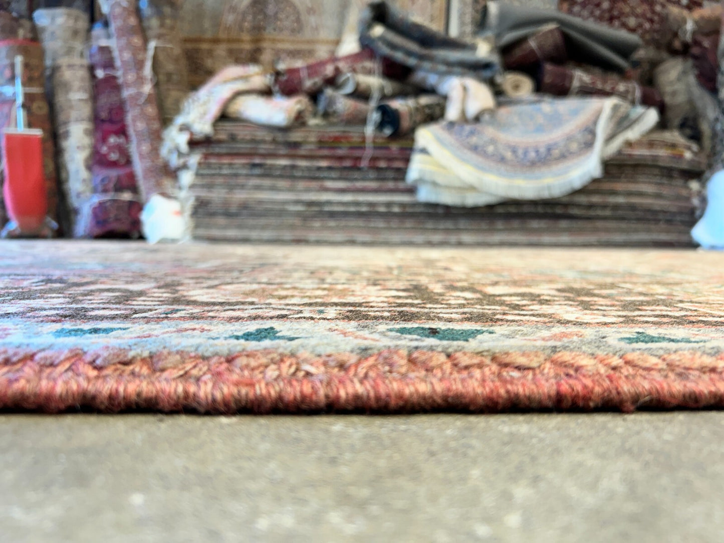 7'5"x11'5" Hand-Knotted 100% Wool Pile Herize Rug