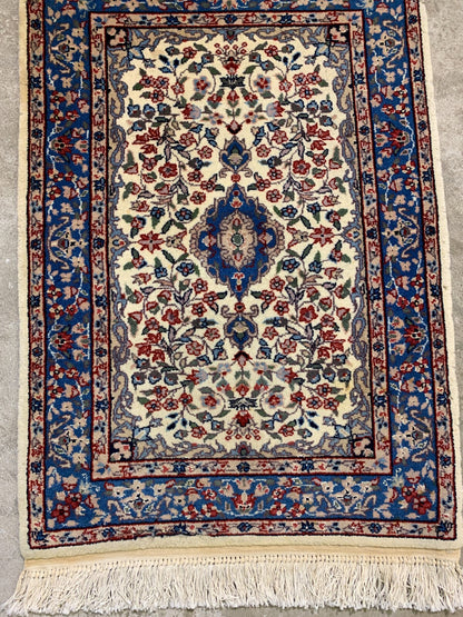 2'x3' Hand-Knotted Wool Oriental Rug - Area Carpet