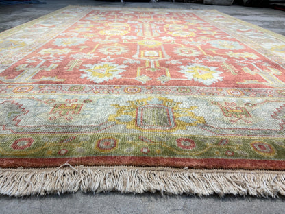 6'2"x8'11" Hand-Knotted 100% Wool Pile India-Farahane Carpet - Area Rug